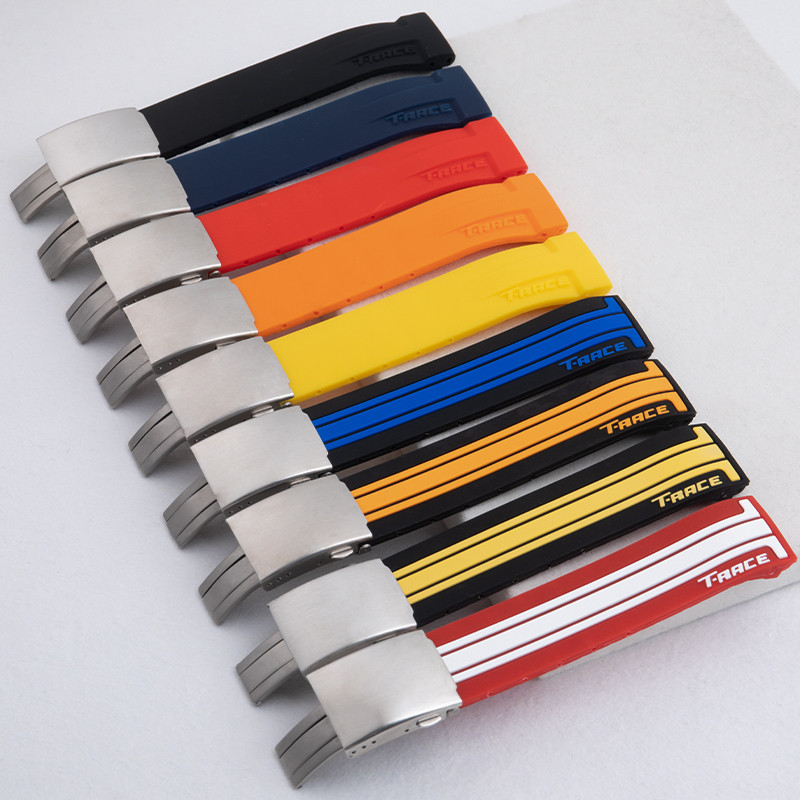 Natural Soft Rubber Watch band Fit For Tissot Strap T048.417/T048.427 T-RACE T048 Sports WatchBand