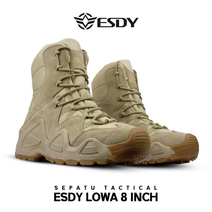 Sepatu Tactical Esdy PDL 8 Inch Sepatu Militer Polpp Bahan Kulit