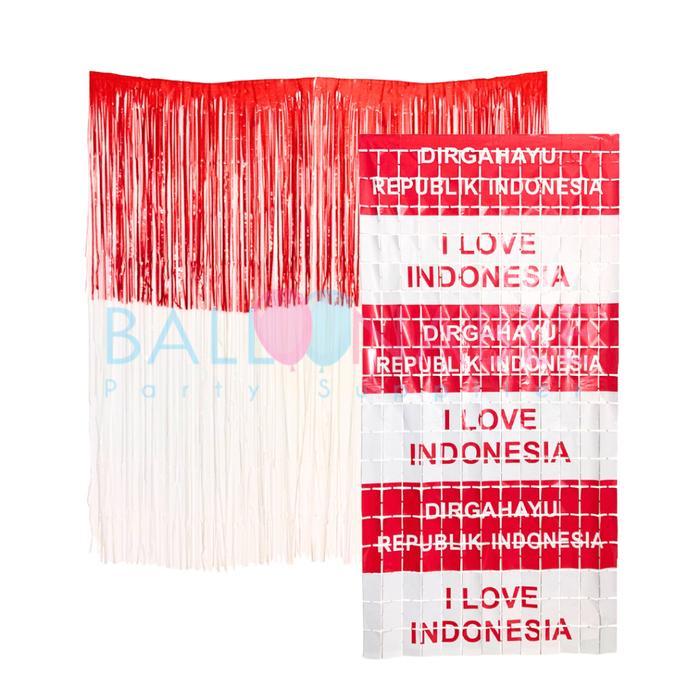 NEW Tirai Merah Putih / Tirai Dirgahayu RI / Indonesia Diskon