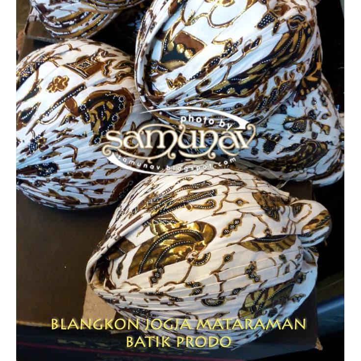 Blangkon Jogja mataram Halus Batik putih prodo