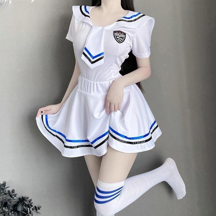 Terlaris Set Lingerie Wanita Japanese Student Cosplay Seragam Set Seragam Cosplay Pelaut 4A516 Best