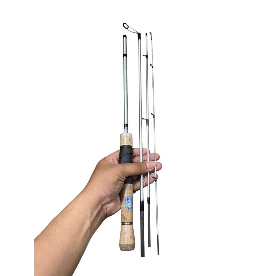 Joran Travel Sambung 4 UL Lemoren Great White Shark Joran Sambung Portable Solid Tip Super Sensitif