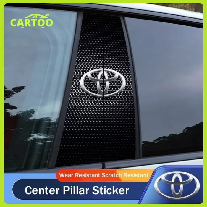 2PCS Sticker Pintu Mobil Tahan Jemur Sticker Pilar Jendela Mobil Tahan Lama Pilar Jendela Mobil