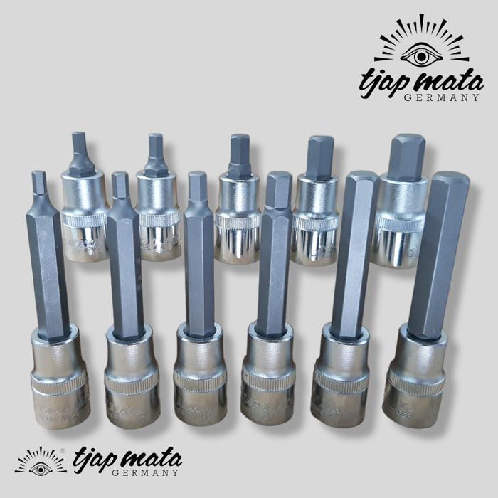 Hex Bit Socket 1/2"Dr Kunci Shock L Kunci L Tjap Mata Tjap Mata