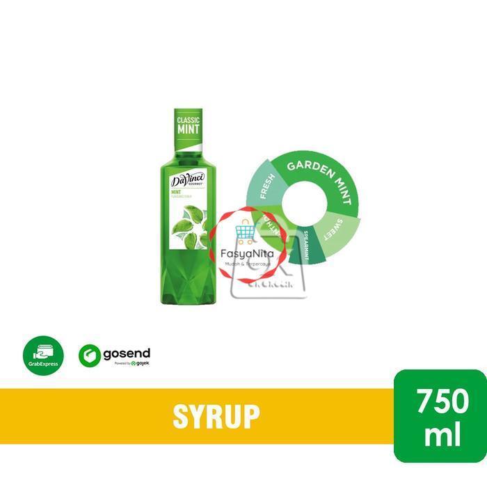 READY STOCK Davinci Syrup Rasa Mint 750ml (KHUSUS INSTANT)- Anita Online Fresh Mart