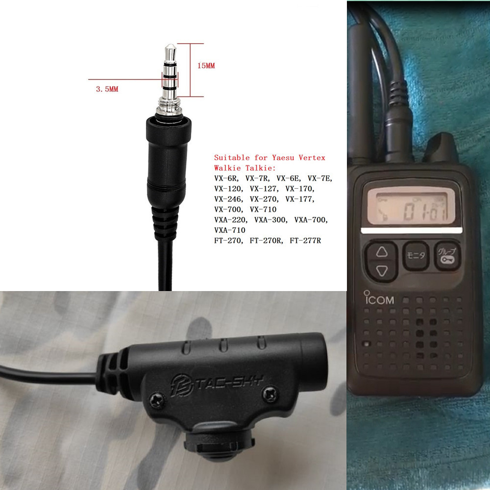 . Tac-Sky Ptt V2 U94 Ptt Adapter Yaesu Vertex Plugs Vx-6R Vx-7R Vx6R -