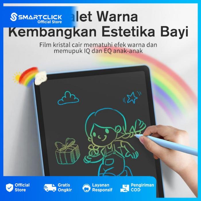 LCD Tablet Anak 16 Inch Berwarna Mainan Papan Tulis Hapus Edukasi Pen Gambar Belajar