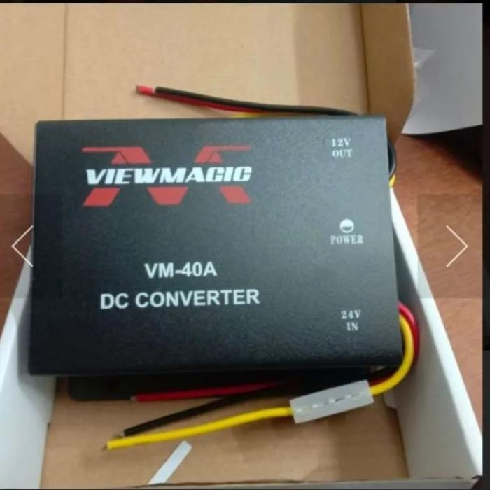TERLARIS VIEWMAGIC VR-40A Car Converter Step Down DC 24V 12V 40A Murah Selamat Berbelanja