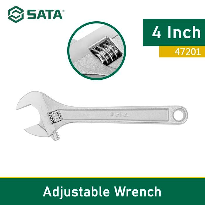 Kunci Inggris 4 Inch 47201 Adjustable Wrench Sata Tools