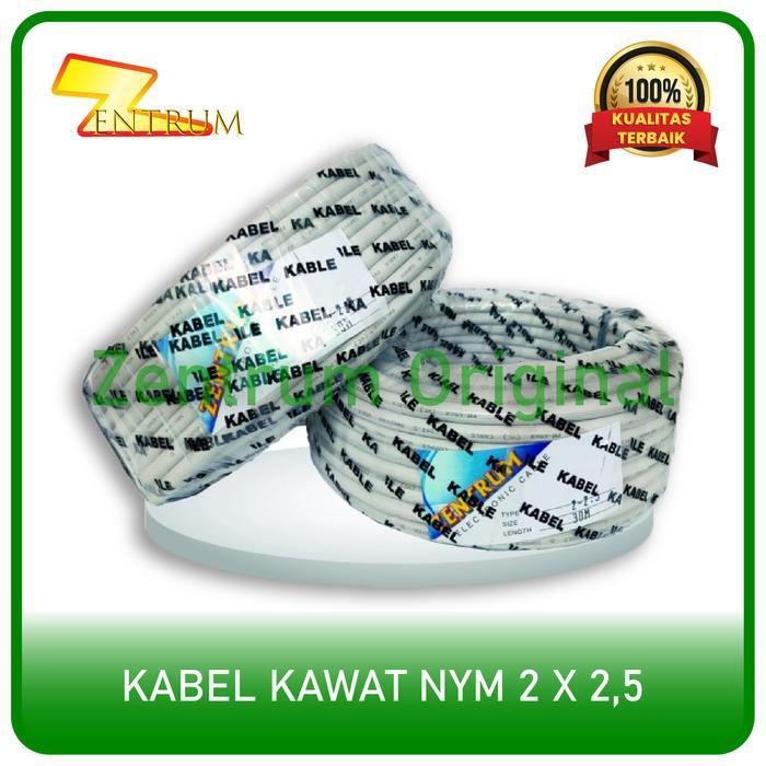 KABEL LISTRIK KAWAT NYM 2 X 2.5 (50 METER) HITAM / PUTIH