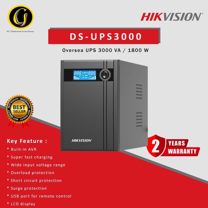 DS-UPS3000 - HIKVISION UPS 3000VA 1800W UNINTERRUPTIBLE POWER SUPPLY UPS CCTV