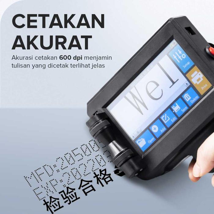 MESIN CODING EXPIRED DATE LOGO PORTABLE HANDHELD PRINTER INKJET