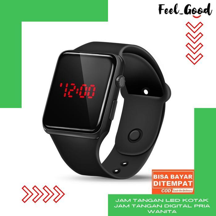Jam Tangan Led Kotak Jam Tangan Digital Pria Wanita