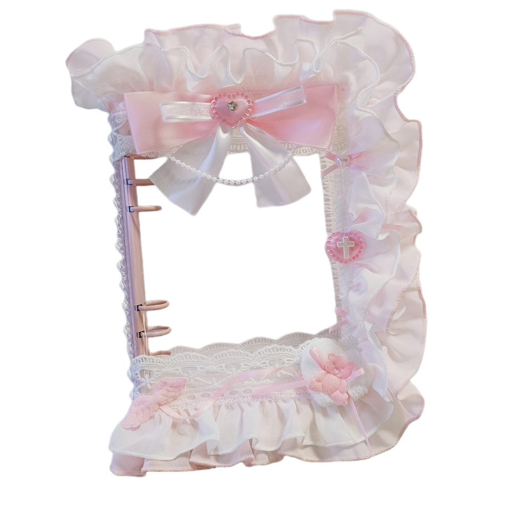 Top Loader Binder For Trading Cards Lace A5 Kpop Anime Photo Album Toploader Deco Card Sleeves