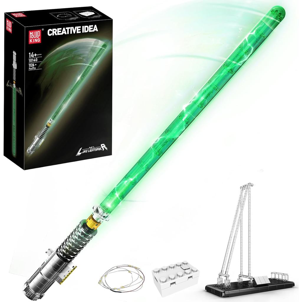 Mould King 10140 Star Movie Toy the Green Lightsaber Building Blocks Cosplay Laser Sword Model Toy