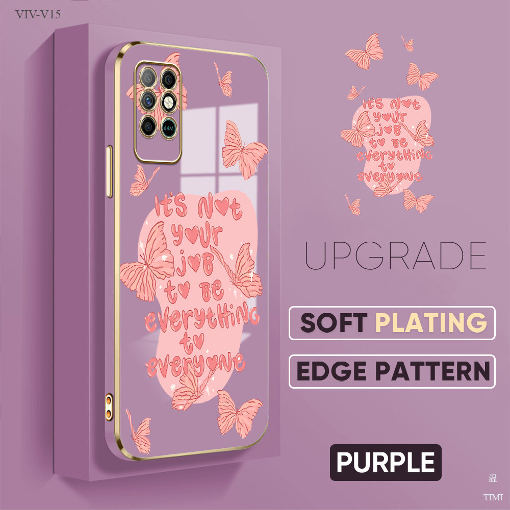 Casing Kupu-Kupu Untuk For VIVO V30 V15 V20 V21 V23 V23E V25 V25E S1 Z1 T1 SE Pro 2021 5G Phone Case