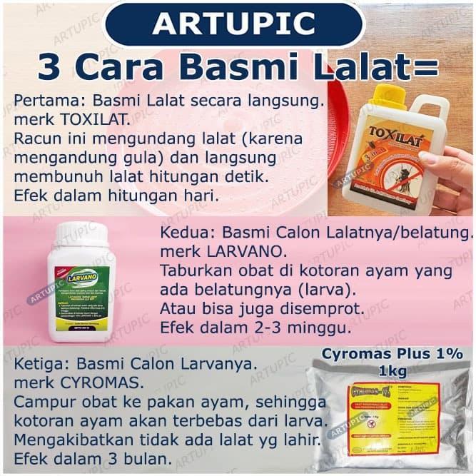 CYROMAS 1% PLUS 1 KG OBAT PENGENDALI LALAT LARVA PENGERING KOTORAN