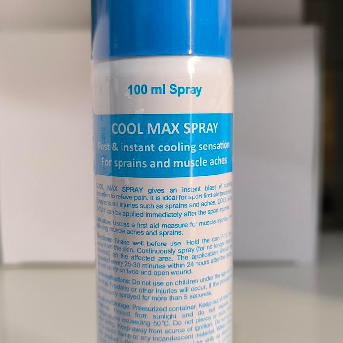 COOL MAX SPRAY/ PEREDA SAKIT OTOT/ COOL MAX SPRAY NO PAIN 100 ML