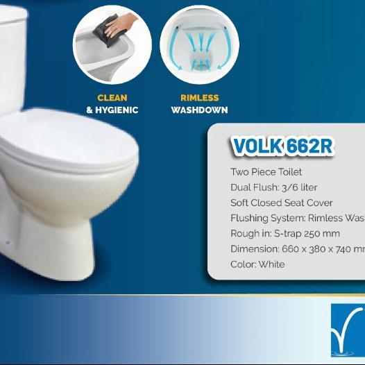 MONOBLOK KLOSET CLOSET DUDUK VOLK PUTIH