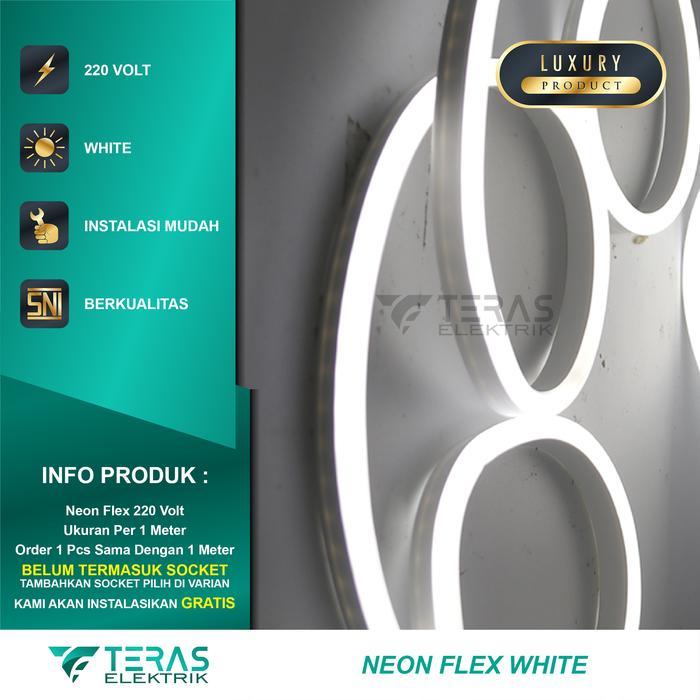 Lampu neon flex 220v led flexible waterproof lampu hias