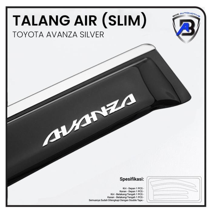 TALANG AIR PINTU List Silver Chrome MOBIL TOYOTA AVANZA LAMA 2004 - 2011 MODEL SLIM - 4 PINTU