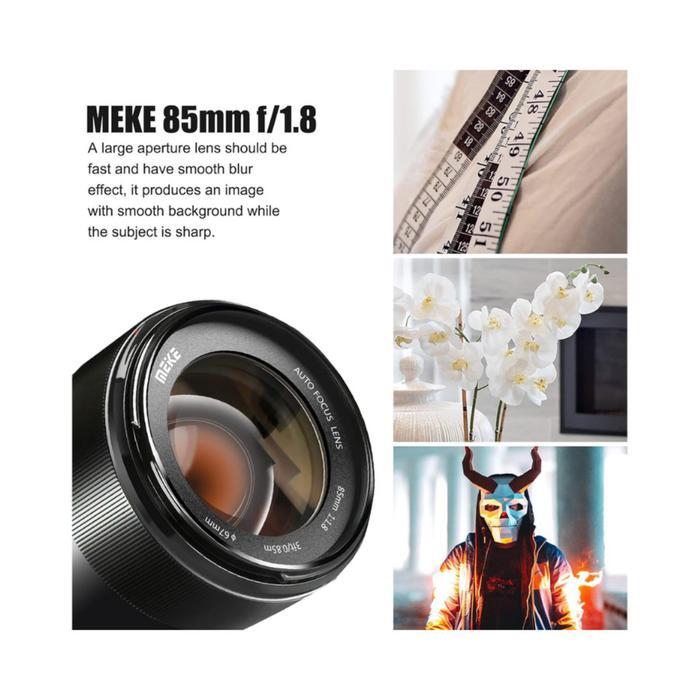 Meike AF 85mm F1.8 Full Frame Auto Focus / Lensa Meike 85mm F1.8 STM Garansi Resmi
