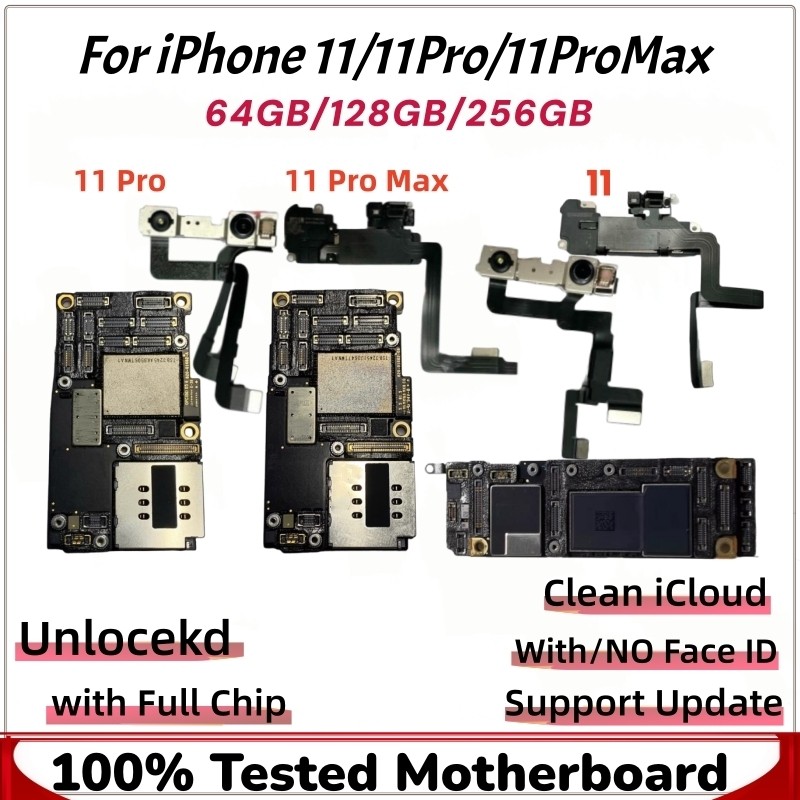 Unlocked Authentic For iPhone 11 Pro Max motherboard with Face ID iOS Update For iphone 11 Logic