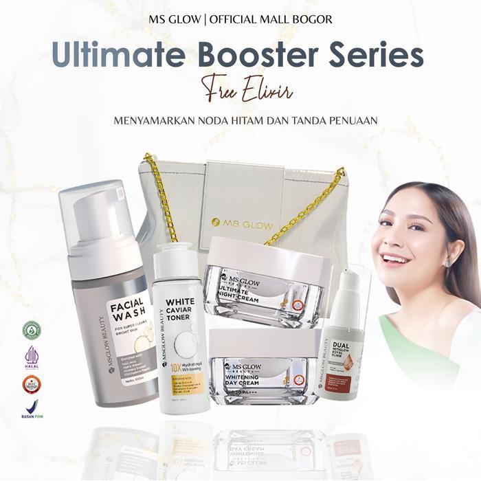 MS GLOW Paket Ultimate Ms Glow New Beauty Package 1 Facial Wash Day Cream Glow Maker Toner Ultimate