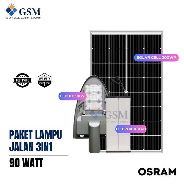 Paket Lampu Jalan 60W 90W Pjuts Osram Paket Pjuts Lampu Jalan+ Lifepo4 Terbaru 