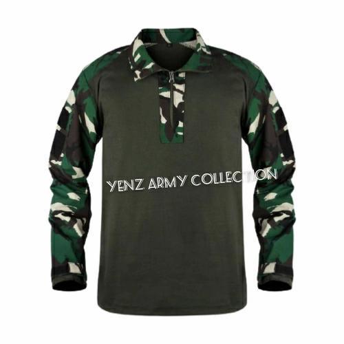 bdu loreng lengan Kaos lengan panjang motif loreng bahan katun combed adem model taktis - Malvinas, 