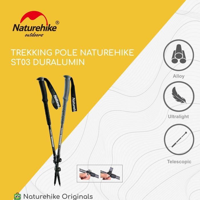 TREKKING POLE DURALUMIN NATUREHIKE NH17D017-D TONGKAT PENDAKI ALLOY