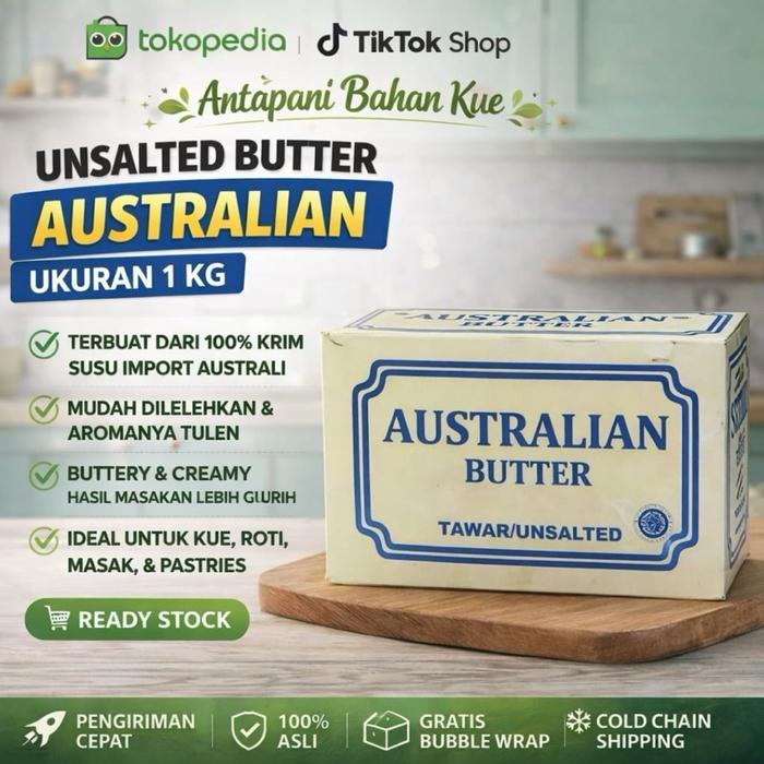 UNSALTED BUTTER AUSTRALIAN 1KG
