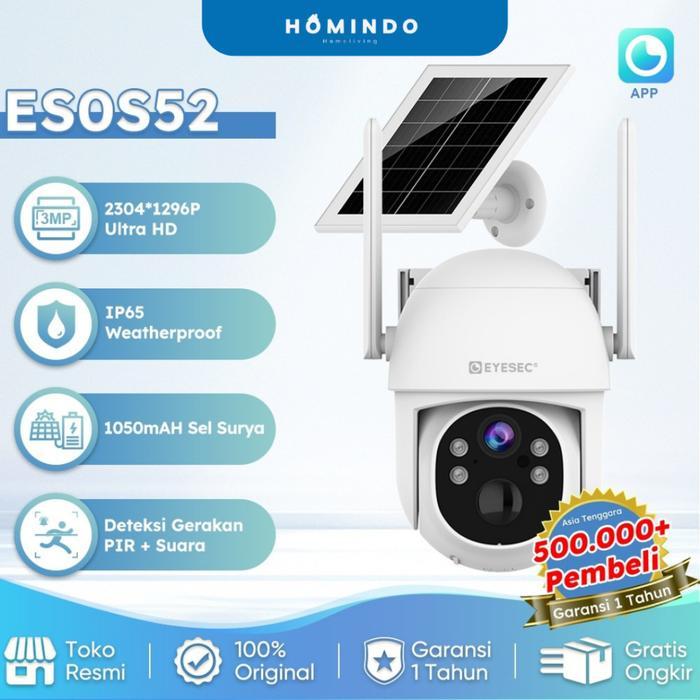 DISKON [Kuota 4G GRATIS 1 tah HOMINDO CCTV 4G All Operator Tenaga Surya Outdoor Waterproof CCTV