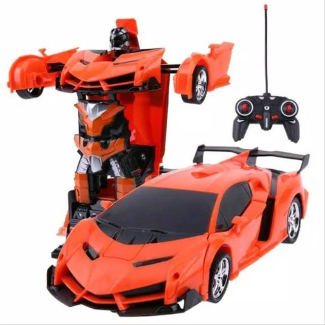 Mainan Anak RC Mobil Berubah Robot Remote Control Transform