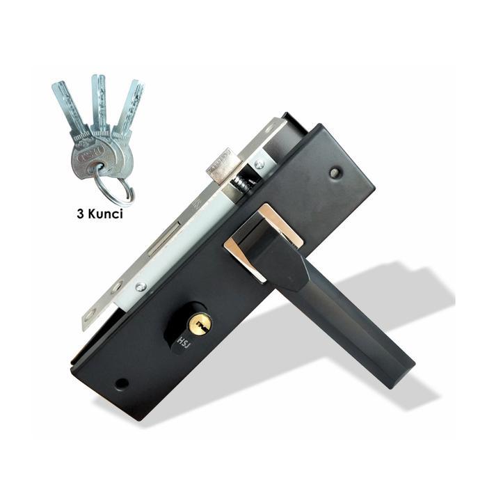 "New" Handle set Pintu Tanggung / Medium 20cm handle pintu Kotak HSJ 8003 BN / handle pintu