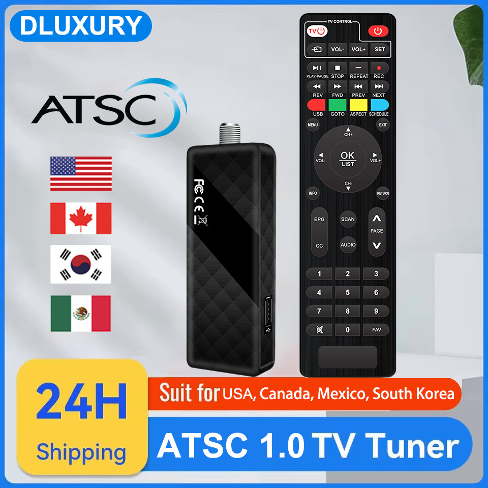 DLUXURY ATSC Mini Digital TV Converter Box HD FTA ATSC Tuner USB Multimedia PVR Recording EPG TV
