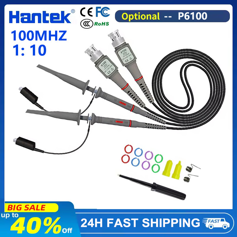 Hantek DC-100MHz Scope Clip Probe P6100 Oscilloscope Suitable for FNIRSI 1014D 2D15P DSO-TC4