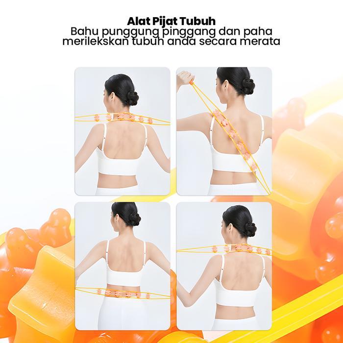 Alat Terapi Punggung Pijat Otot Badan Garukan Leher Refleksi Rol Massage Nyeri Pegal