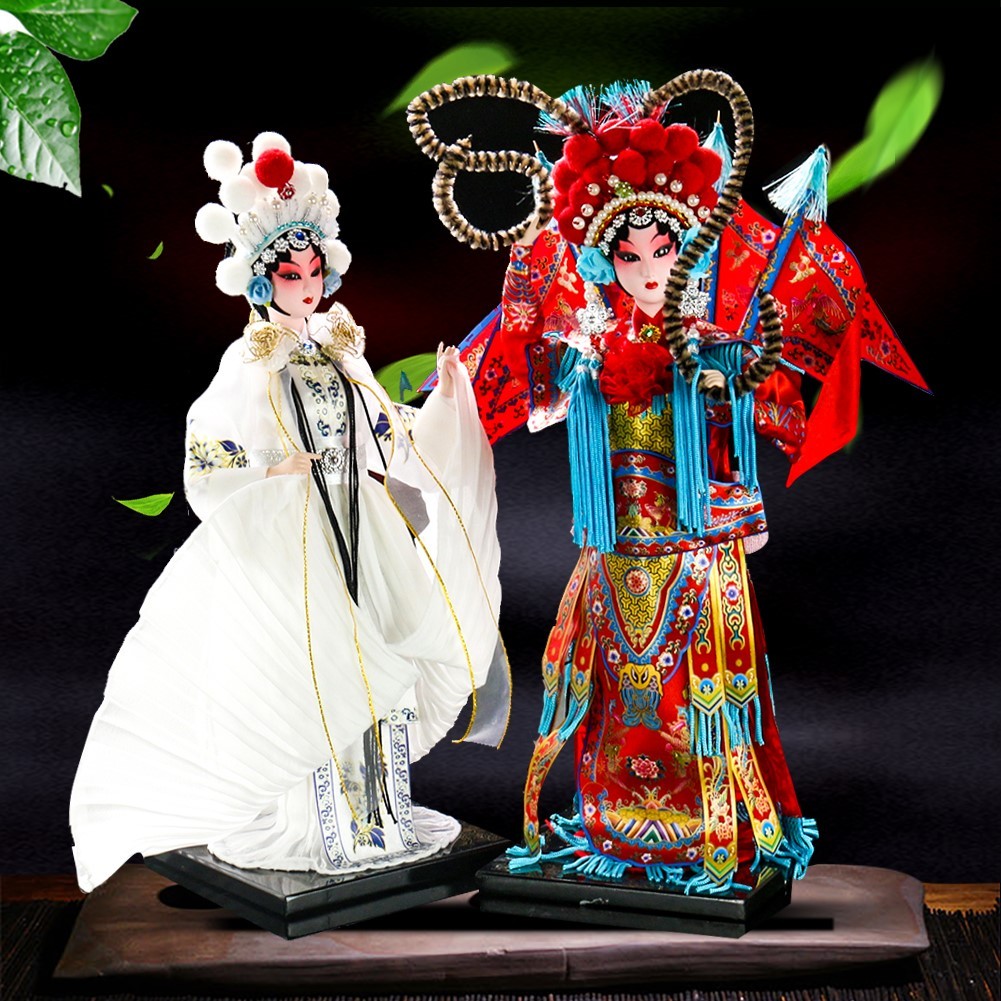 . Chinese Traditional Peking Opera Character Facial Makeup Figurines -