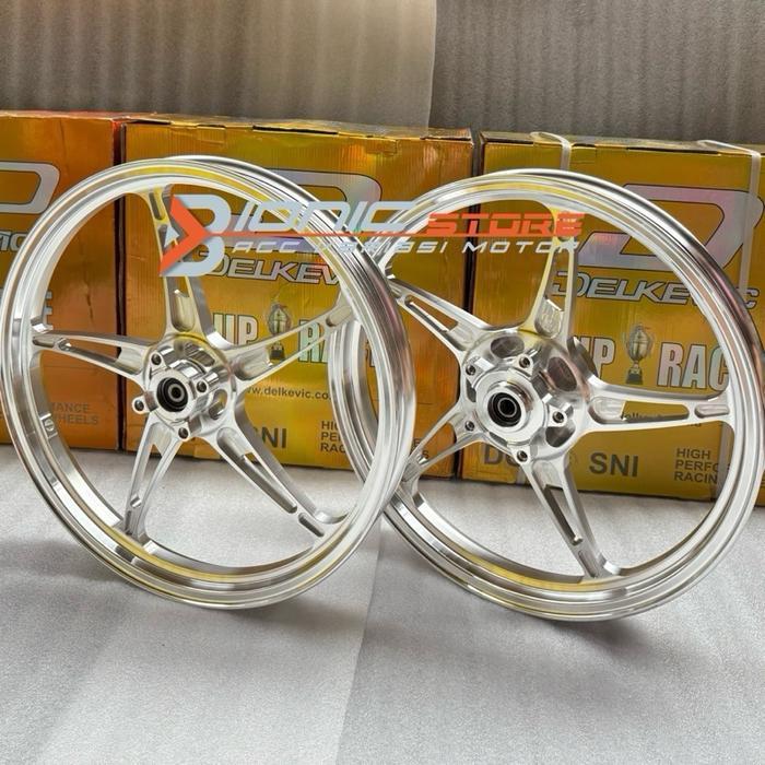 velg delkevic k speed MX king Vixion new 160 185 17 Motorcycle Gold Orange Disc - silver, Mx king
