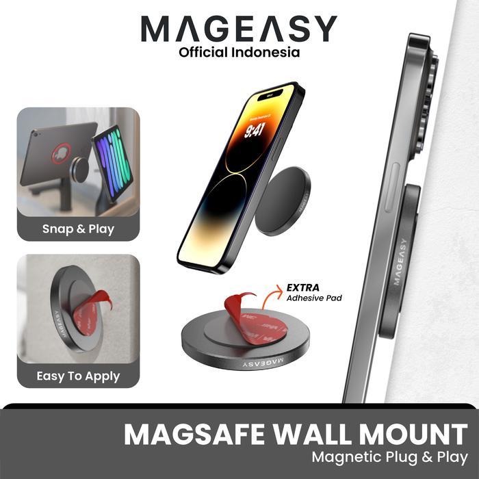 Mageasy Magnetic Wall Mount Phone Tablet Holder Magsafe