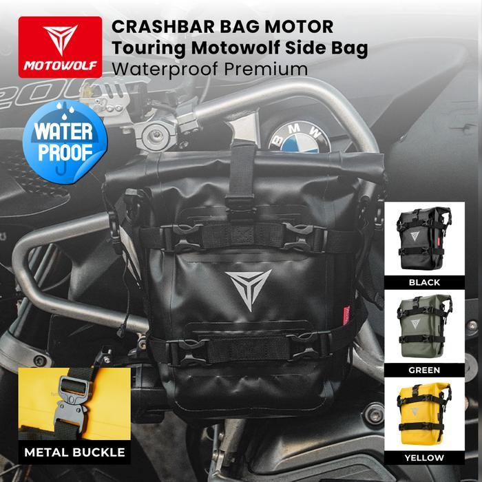 Crashbar Bag Motor Touring Motowolf Side Bag Waterproof Premium