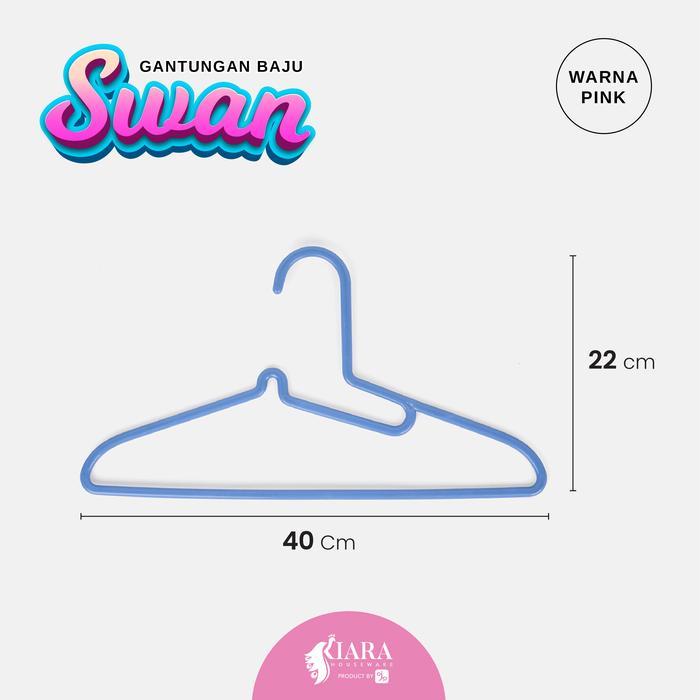 Gantungan Baju Plastik / Gantungan Baju / Gantungan Baju Swan Biru Putih Pink Pakaian gantungan baju