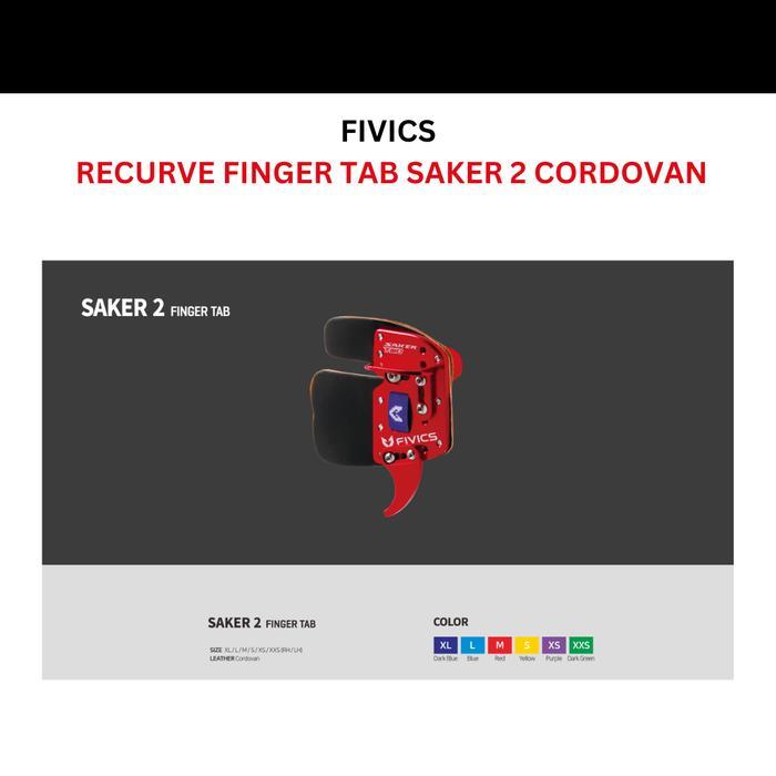 FIVICS SAKER 2 RECURVE FINGER TAB SAKER 2 FIVICS / FINGER TAB PANAHAN / PELINDUNG JARI BUSUR STANDAR