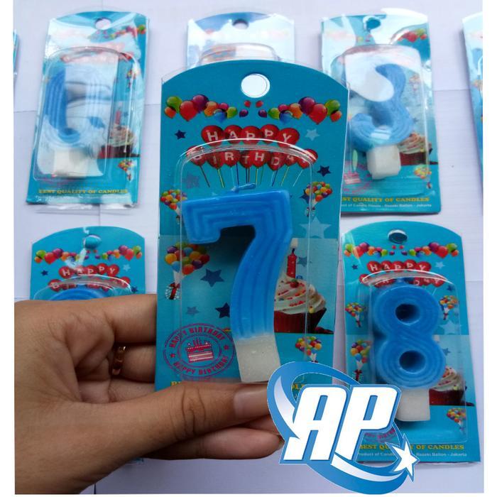 lilin angka biru / lilin ultah murah/ lilin angka biru / lilin ultah