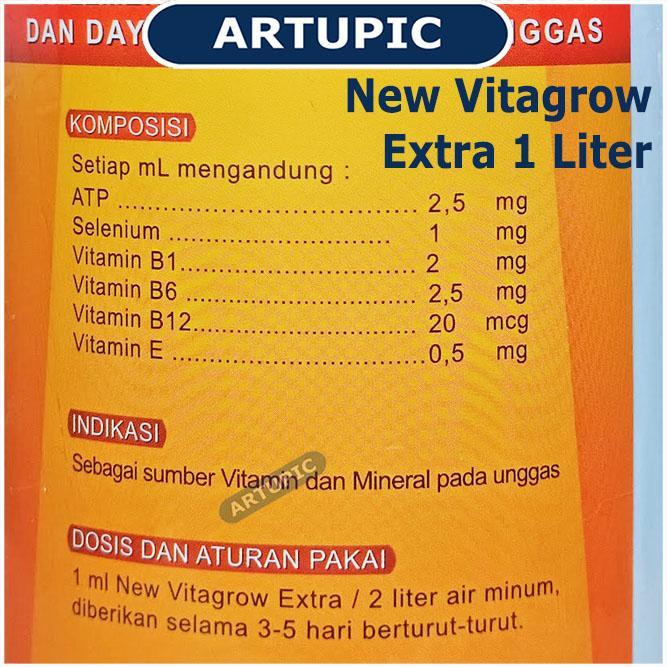 NEW VITAGROW EXTRA 1 LITER ATP VITAMIN MINERAL PERTUMBUHAN AYAM UNGGAS