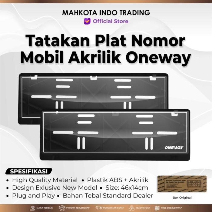 XPANDER Tatakan Dudukan Plat Nomor Mobil Akrilik Mika ONEWAY Premium
