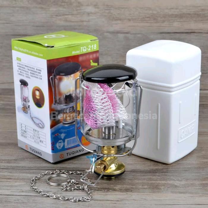 Premium Beige - Lentera Gas Outdoor Lampu Camping Ultralight Petromak Tq-215 Original