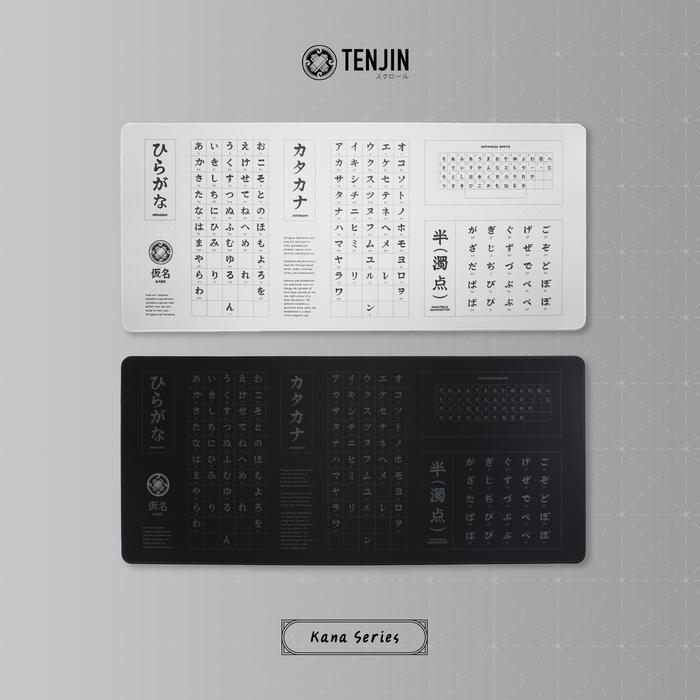 New Tenjin Scrollworks - Kana Deskmat Kuro & Shiro