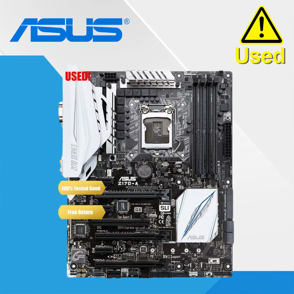 Asus Z170-A Desktop Motherboard Z170 Socket LGA 1151 i7 i5 i3 DDR4 64G SATA3 USB3.0 ATX